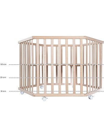 ROBA Box bébé esagonale "Cosiplay" + tappeto "Adam & Eule" – faggio bio