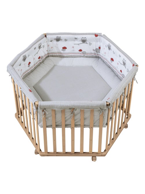 ROBA Box bébé esagonale "Cosiplay" + tappeto "Adam & Eule" – faggio bio - Kiabi ROBA Box bébé esagonale "Cosiplay" + tappeto "Adam & Eule" – faggio bio - Kiabi