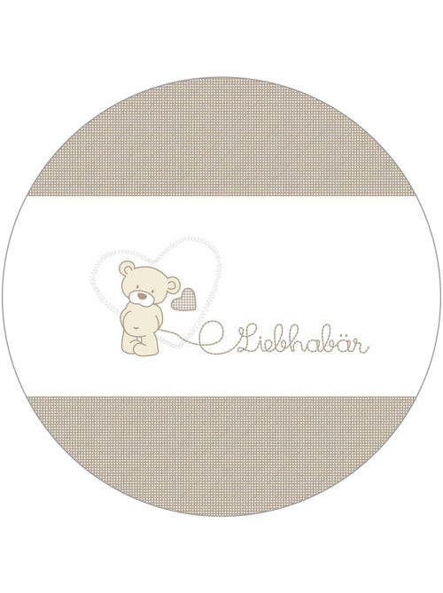 ROBA Box bébé esagonale in legno "Liebhabear" + tappeto e ruote con freno – bianco - Kiabi