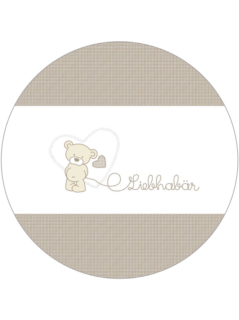 ROBA Box bébé esagonale in legno "Liebhabear" + tappeto e ruote con freno – bianco Legno naturale - Kiabi