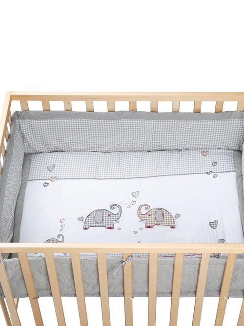 ROBA Box bébé in legno 75×100 "Jumbotwins" + tappeto e ruote con freno – bianco - Kiabi ROBA Box bébé in legno 75×100 "Jumbotwins" + tappeto e ruote con freno – bianco - Kiabi