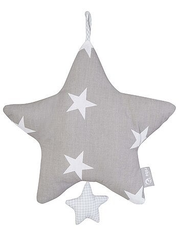 ROBA Carillon a forma di stella "Little Stars" – meccanismo musicale removibile – grigio/bianco