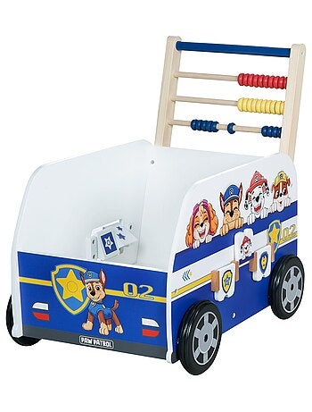 ROBA Carrello giocattolo a forma di bus "Paw Patrol" – abaco e elementi girevoli – blu / bianco