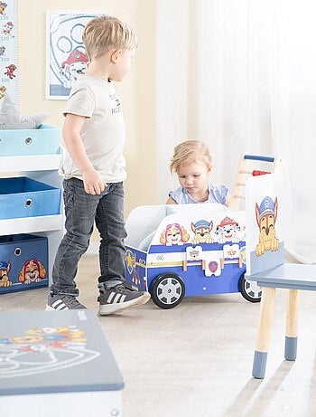 ROBA Carrello giocattolo a forma di bus "Paw Patrol" – abaco e elementi girevoli – blu / bianco