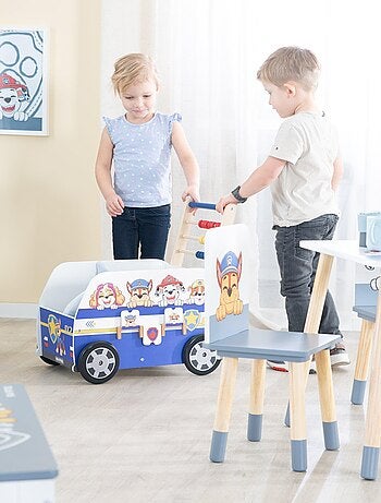 ROBA Carrello giocattolo a forma di bus "Paw Patrol" – abaco e elementi girevoli – blu / bianco