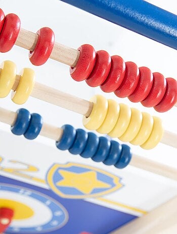 ROBA Carrello giocattolo a forma di bus "Paw Patrol" – abaco e elementi girevoli – blu / bianco