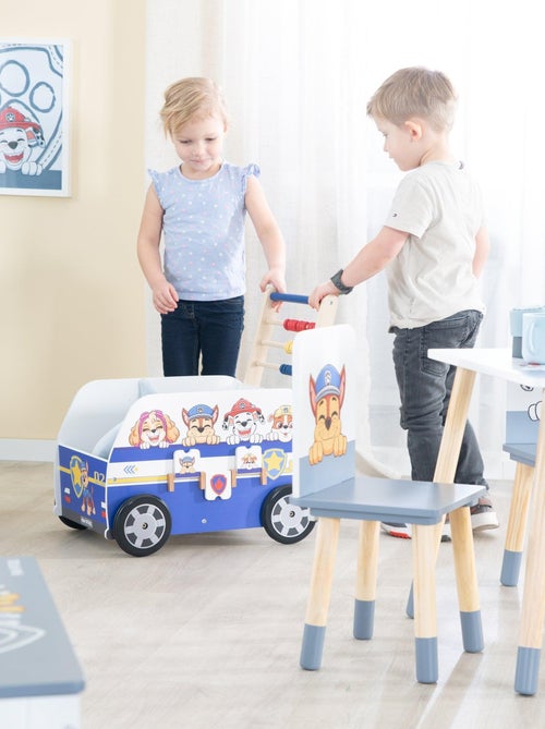 ROBA Carrello giocattolo a forma di bus "Paw Patrol" – abaco e elementi girevoli – blu / bianco - Kiabi