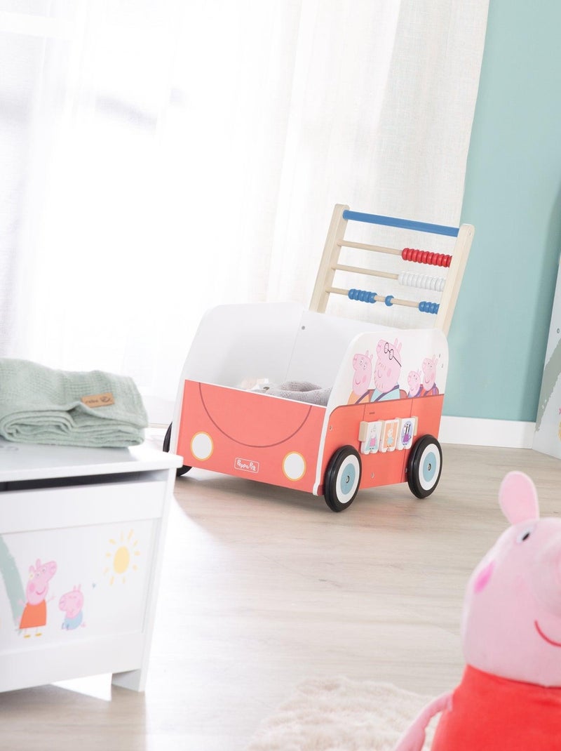 ROBA Carrello giocattolo a forma di bus "Peppa Pig" – abaco e elementi girevoli – motivo maialino Bianco Rosa - Kiabi