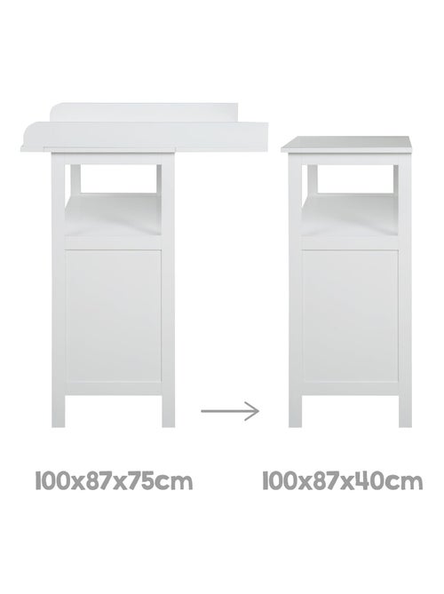 ROBA Cassettiera con Fasciatoio Hamburg a 2 Ante + 2 Contenitori – Bianco - Kiabi