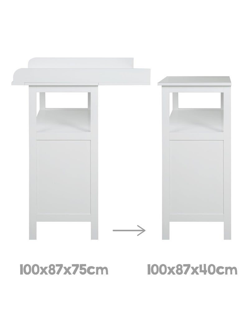 ROBA Cassettiera con Fasciatoio Hamburg a 2 Ante + 2 Contenitori – Bianco Bianco - Kiabi