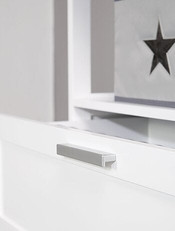 ROBA Cassettiera con Fasciatoio Hamburg con 2 Cassetti + 2 Contenitori – Bianco