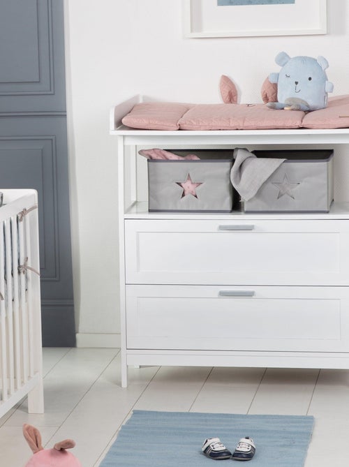 ROBA Cassettiera con Fasciatoio Hamburg con 2 Cassetti + 2 Contenitori – Bianco - Kiabi