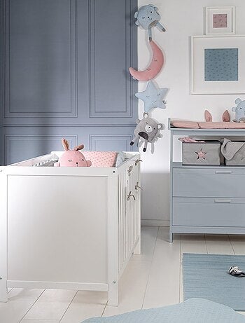 ROBA Cassettiera con Fasciatoio Hamburg con 2 Cassetti + 2 Contenitori – Bianco