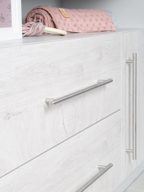 ROBA Comò Fasciatoio "Maren 2" – piano fasciatoio removibile – grigio chiaro / rovere sbiancato - Kiabi