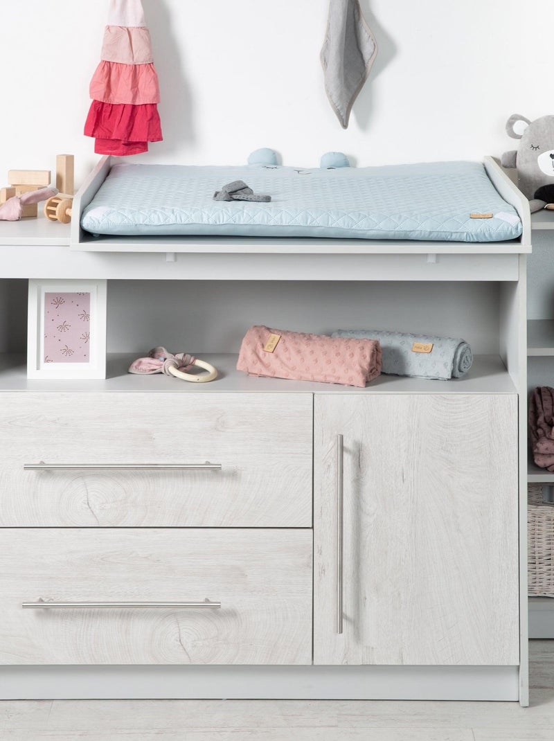 ROBA Comò Fasciatoio "Maren 2" – piano fasciatoio removibile – grigio chiaro / rovere sbiancato Grigio grigio chiaro - Kiabi