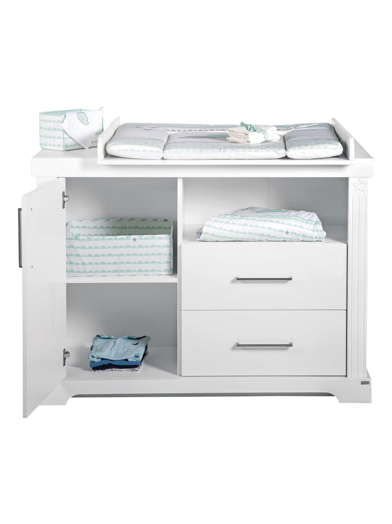 ROBA Comò Fasciatoio "Maxi" – con piano fasciatoio removibile – stile country Bianco - Kiabi