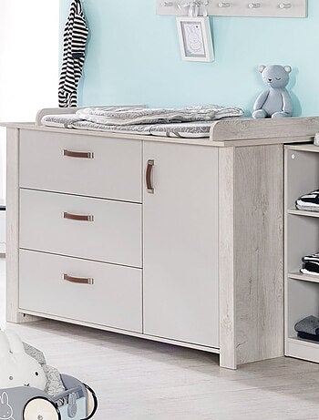 ROBA Comò fasciatoio "Mila" con piano amovibile – chiusura soft‑close – altezza 90,5 cm