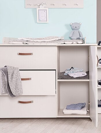 ROBA Comò fasciatoio "Mila" con piano amovibile – chiusura soft‑close – altezza 90,5 cm