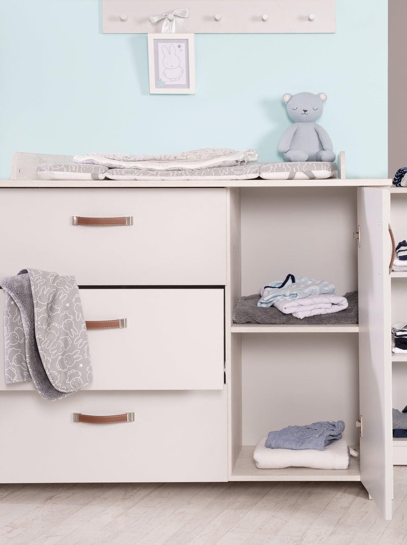 ROBA Comò fasciatoio "Mila" con piano amovibile – chiusura soft‑close – altezza 90,5 cm Grigio chiaro - Kiabi