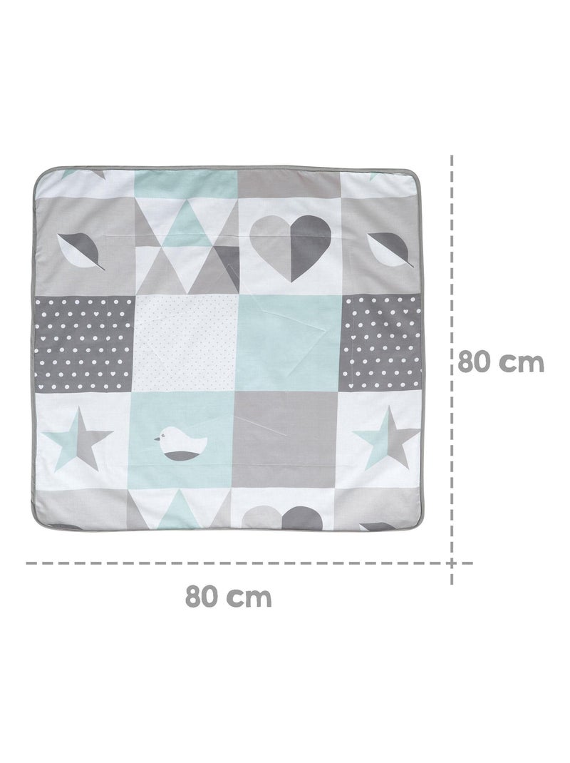 ROBA Coperta bebè "Happy Patch" – 80×80 cm – verde/grigio Verde - Kiabi