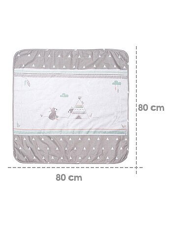 ROBA Coperta bebè "Indibear" – 80×80 cm – marrone