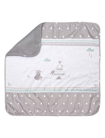 ROBA Coperta bebè "Indibear" – 80×80 cm – marrone