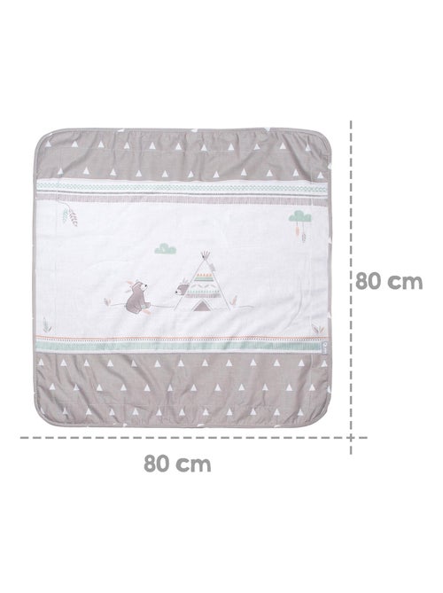 ROBA Coperta bebè "Indibear" – 80×80 cm – marrone - Kiabi