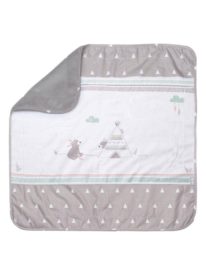 ROBA Coperta bebè "Indibear" – 80×80 cm – marrone Verde - Kiabi