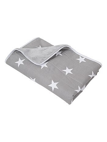 ROBA Coperta bebè "Little Stars" – 80×80 cm – grigio/bianco
