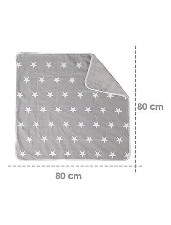 ROBA Coperta bebè "Little Stars" – 80×80 cm – grigio/bianco