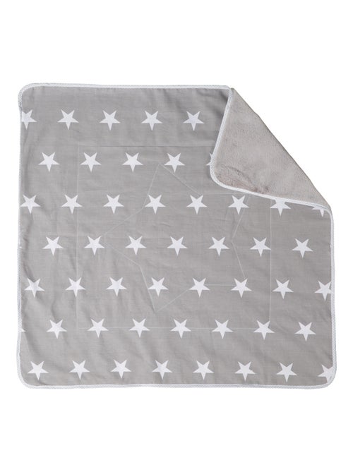 ROBA Coperta bebè "Little Stars" – 80×80 cm – grigio/bianco - Kiabi
