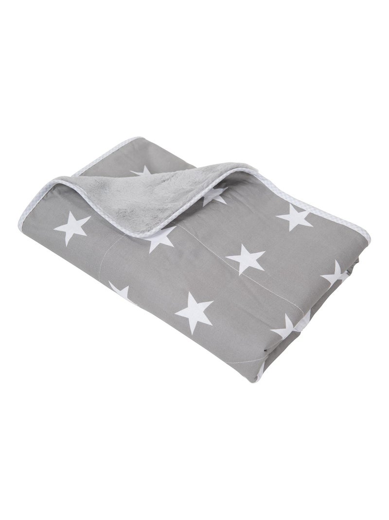 ROBA Coperta bebè "Little Stars" – 80×80 cm – grigio/bianco Grigio - Kiabi