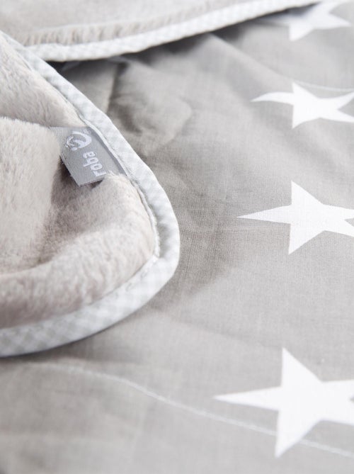 ROBA Coperta bebè "Little Stars" – 80×80 cm – grigio/bianco - Kiabi