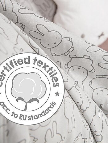 ROBA Coperta bebè "miffy®" – 80×80 cm – grigio