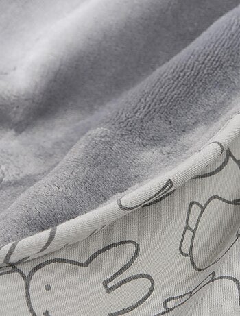 ROBA Coperta bebè "miffy®" – 80×80 cm – grigio