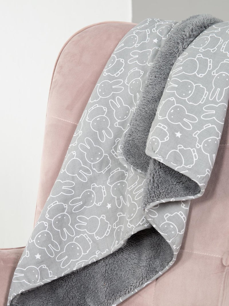ROBA Coperta bebè "miffy®" – 80×80 cm – grigio/bianco Grigio - Kiabi
