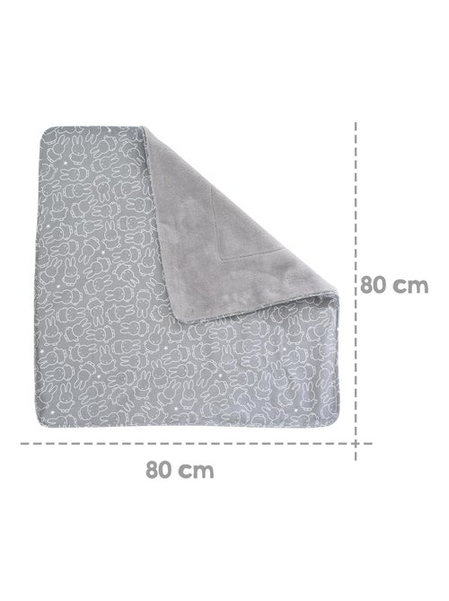 ROBA Coperta bebè "miffy®" – 80×80 cm – grigio/bianco - Kiabi