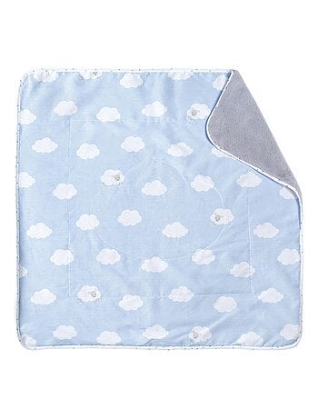 ROBA Coperta bebè "Petit Nuage" – 80×80 cm – azzurro/bianco