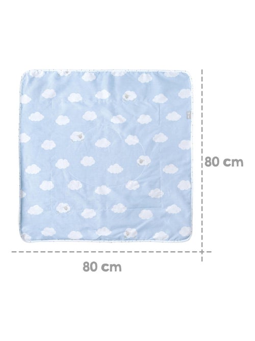 ROBA Coperta bebè "Petit Nuage" – 80×80 cm – azzurro/bianco - Kiabi