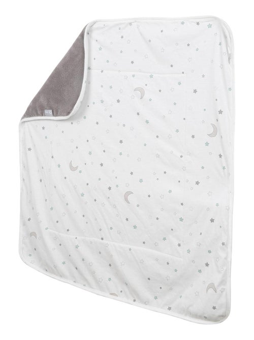 ROBA Coperta bebè "Sternenzauber Grau" – 80×80 cm – grigio chiaro/bianco - Kiabi