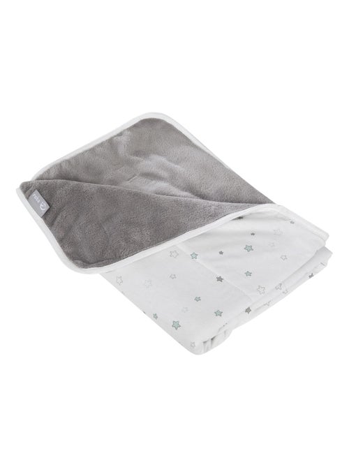 ROBA Coperta bebè "Sternenzauber Grau" – 80×80 cm – grigio chiaro/bianco - Kiabi