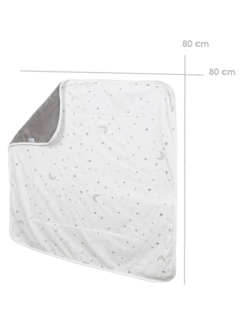 ROBA Coperta bebè "Sternenzauber Grau" – 80×80 cm – grigio chiaro/bianco - Kiabi