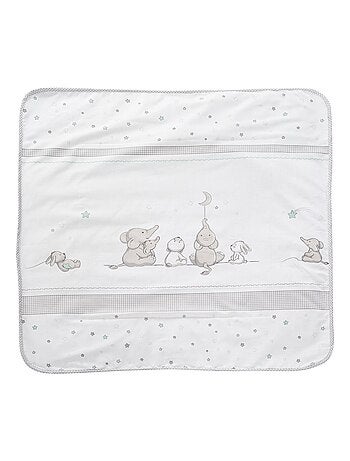 ROBA Coperta morbida "Sternenzauber" – 80×80 cm – grigio chiaro/bianco