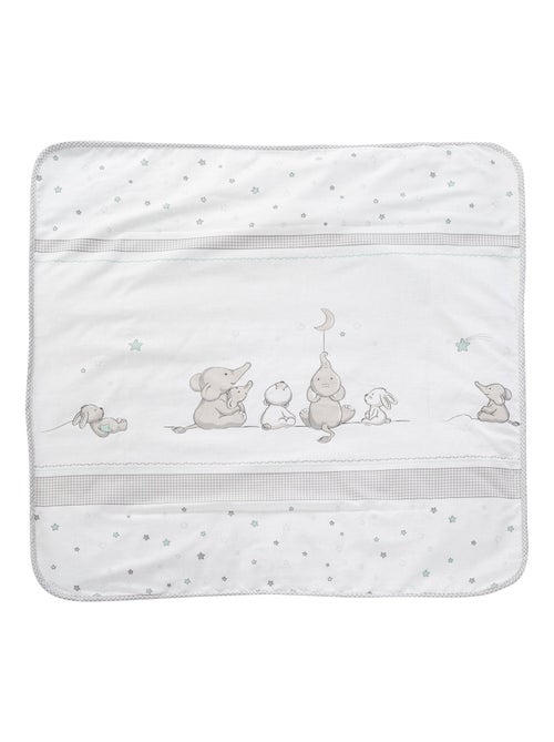 ROBA Coperta morbida "Sternenzauber" – 80×80 cm – grigio chiaro/bianco - Kiabi