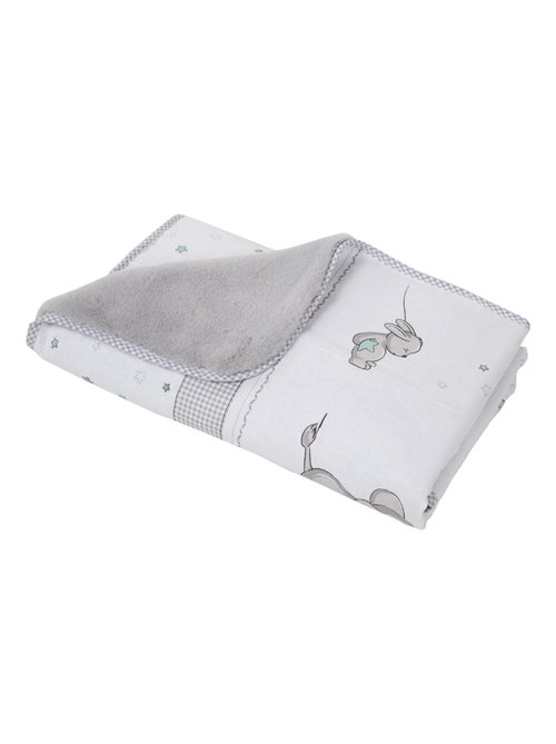 ROBA Coperta morbida "Sternenzauber" – 80×80 cm – grigio chiaro/bianco - Kiabi