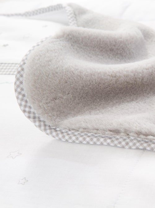 ROBA Coperta morbida "Sternenzauber" – 80×80 cm – grigio chiaro/bianco - Kiabi