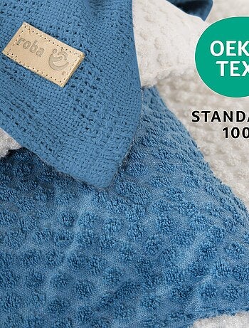 ROBA Coprimaterasso fasciatoio estensibile in cotone biologico 'Seashells'