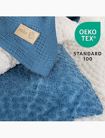 ROBA Coprimaterasso fasciatoio estensibile in cotone biologico 'Seashells'