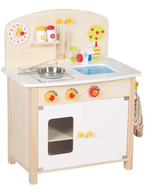 ROBA Cucina in legno per bambini + accessori in legno e metallo – da 3 anni - Kiabi