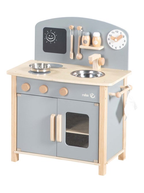 ROBA Cucina in legno per bambini + accessori in metallo e legno – da 3 anni - Kiabi